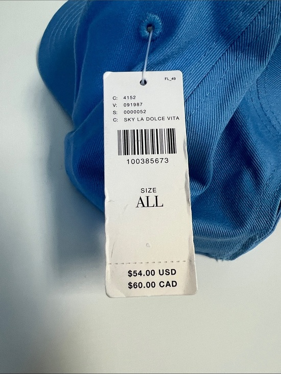 Anthropologie Blue Coney Island Picnic Script Baseball Cap main image 8